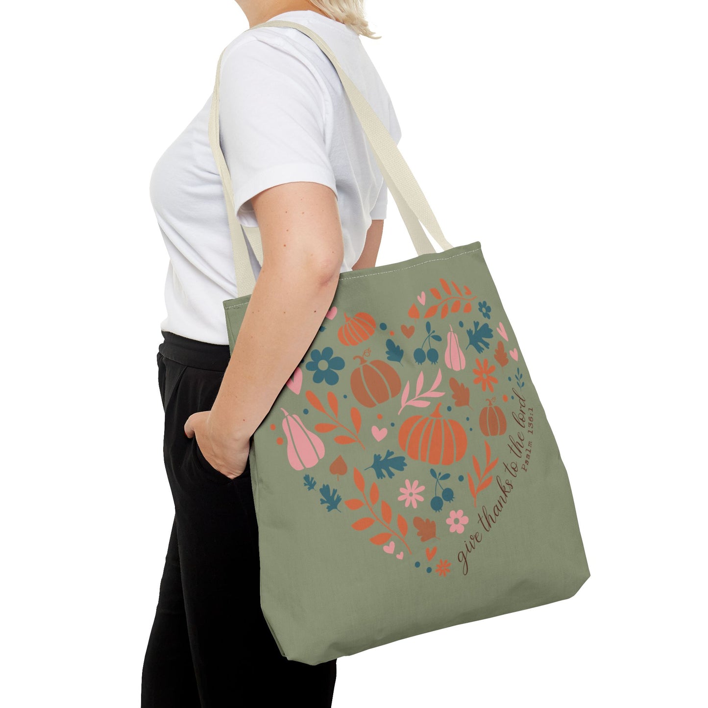 Religious Tote Bag - 'Give Thanks To The Lord' Carryall