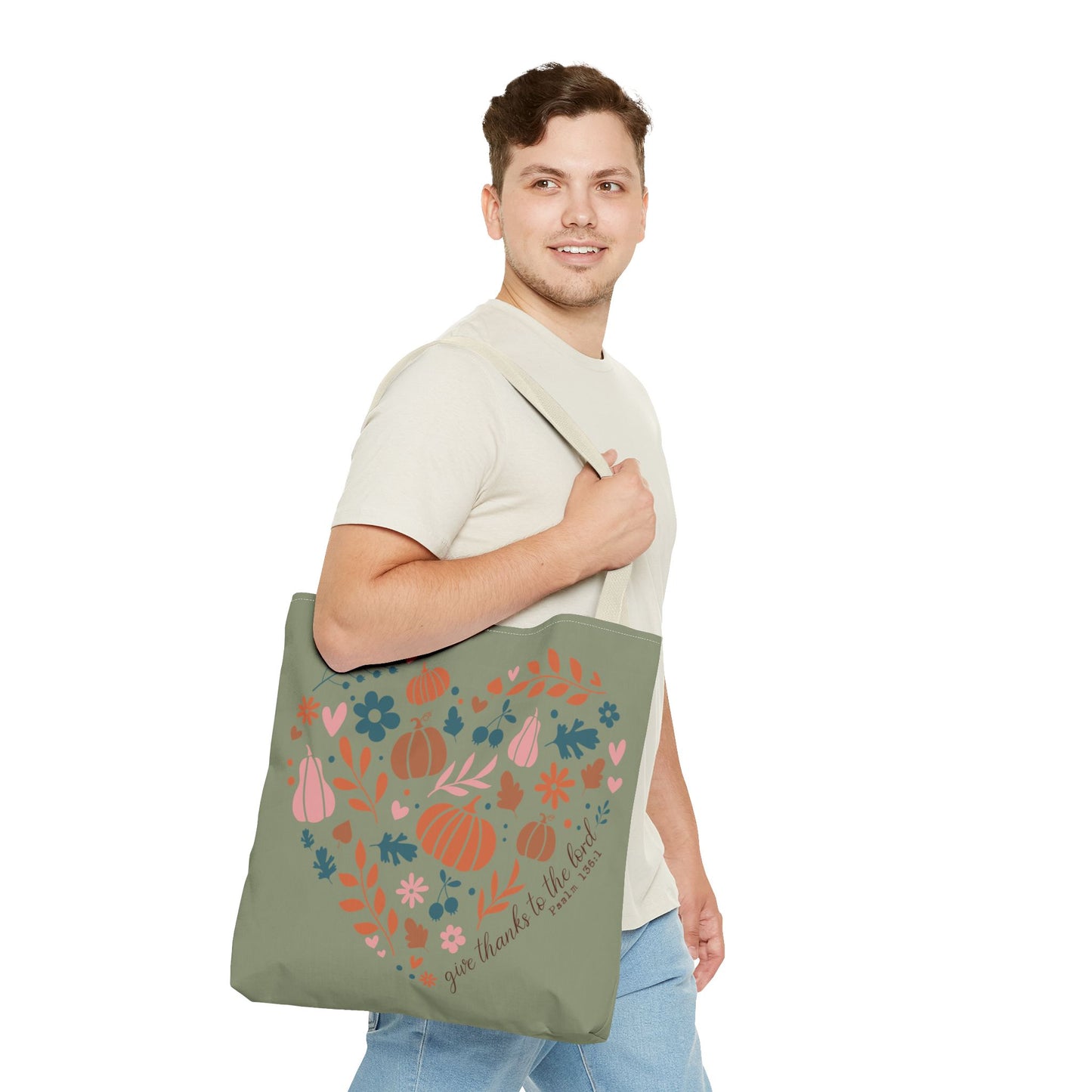 Religious Tote Bag - 'Give Thanks To The Lord' Carryall