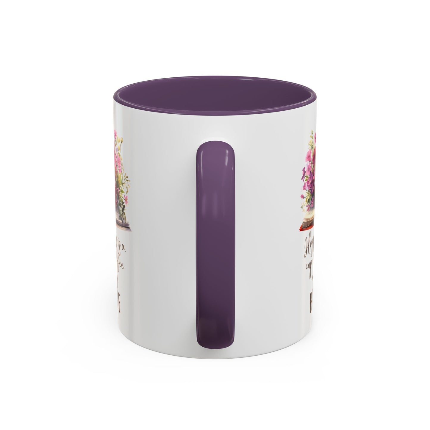 Happiness Is A Cup Of Coffee & My Bible Accent Coffee Mug