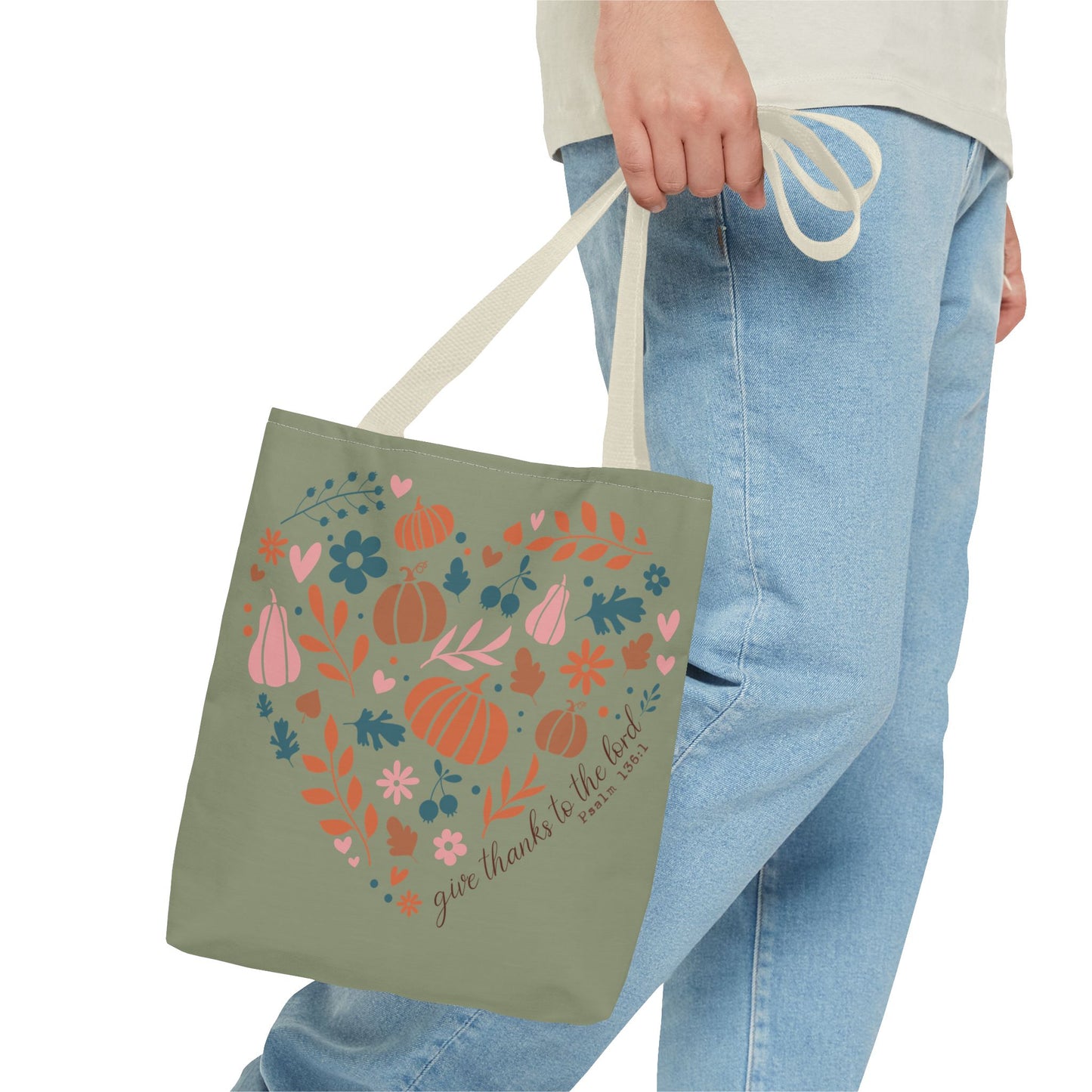 Religious Tote Bag - 'Give Thanks To The Lord' Carryall