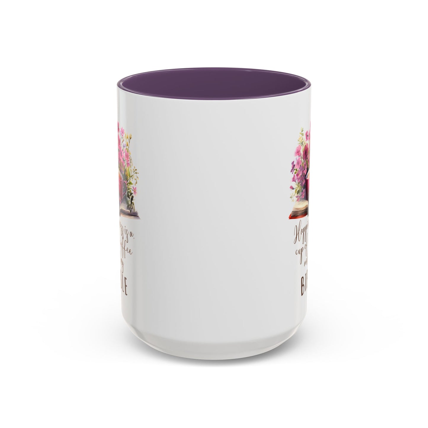 Happiness Is A Cup Of Coffee & My Bible Accent Coffee Mug