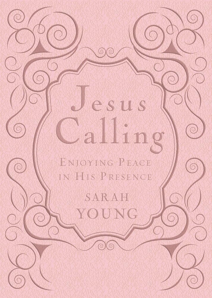 Jesus Calling, Pink Leathersoft, with Scripture References; Enjoying Peace in His Presence (a 365-Day Devotional) cover image