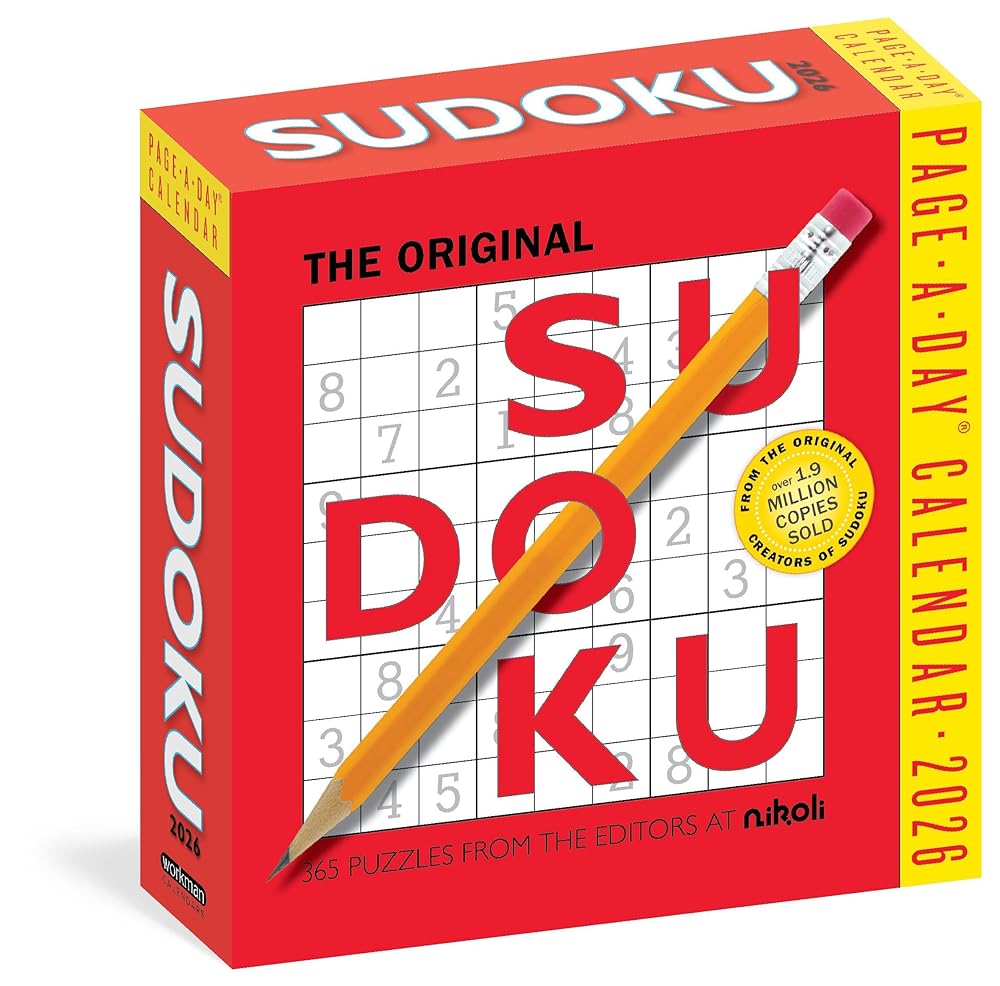 Original Sudoku Page-A-Day® Calendar 2026: 365 Puzzles from the Editors at Nikoli cover image