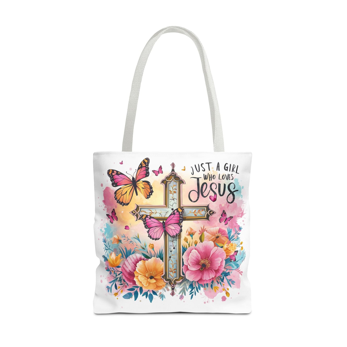 Just A Girl Who Loves Jesus Tote Bag