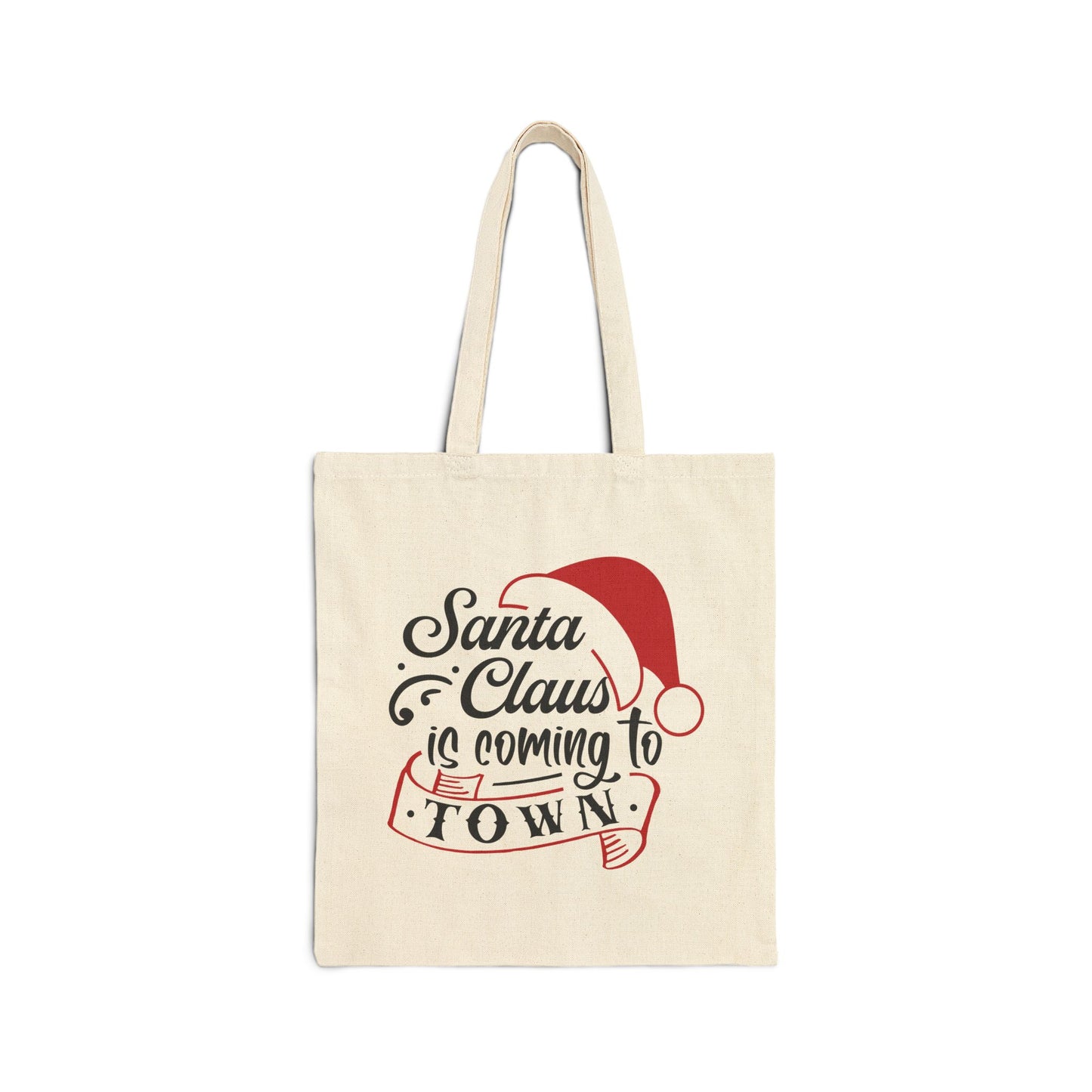 Santa Clause Is Coming To Town Cotton Canvas Tote Bag