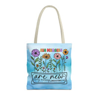 Scripture Blue Tie Dye Tote Bag