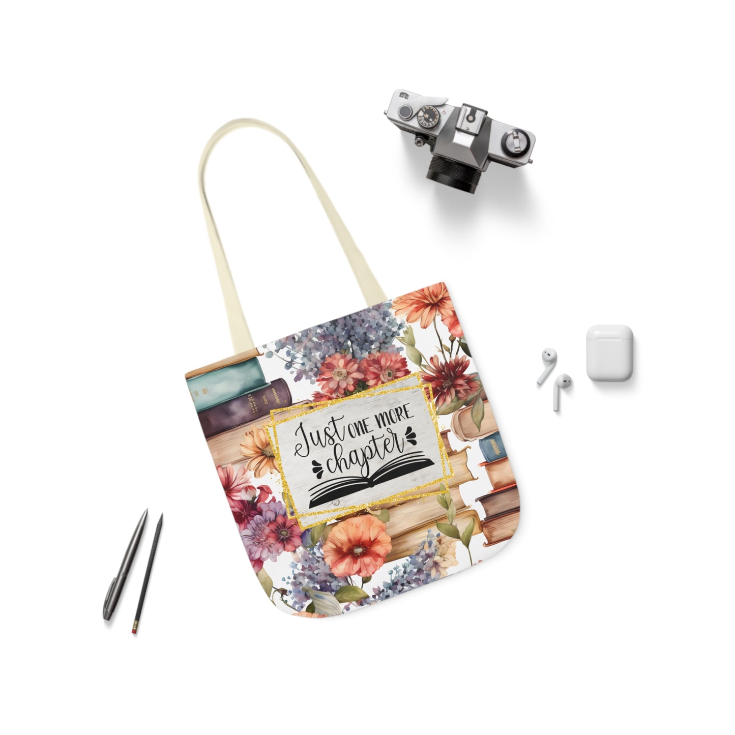 Just One More Chapter Polyester Canvas Tote Bag