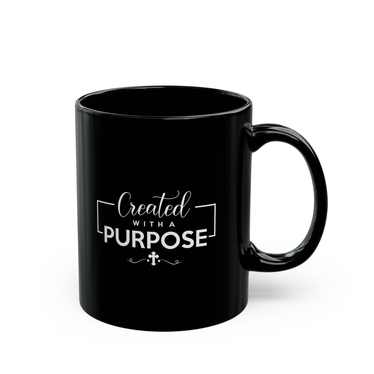 Created With Purpose 11oz Black Mug