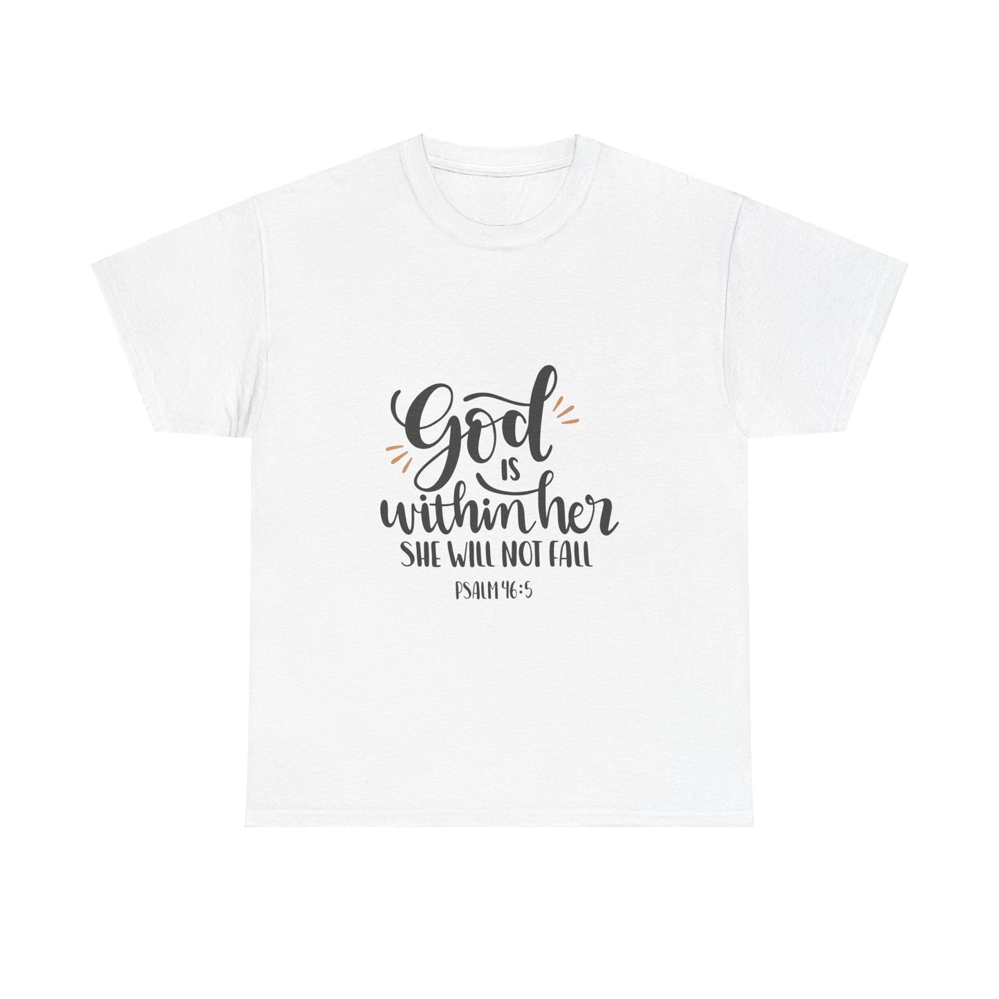 God Is Within Her She Will Not Fall Heavy Cotton Tee