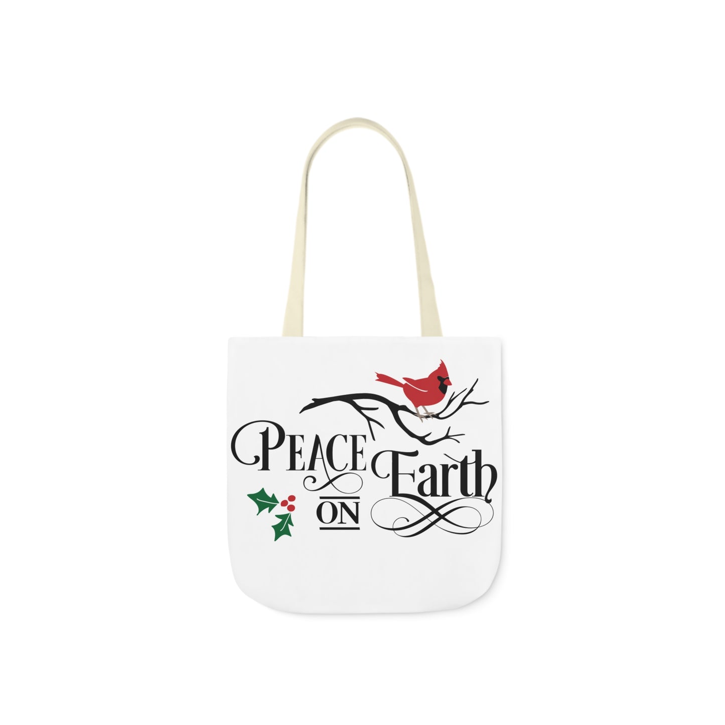 Peace On Earth Polyester Canvas Tote Bag