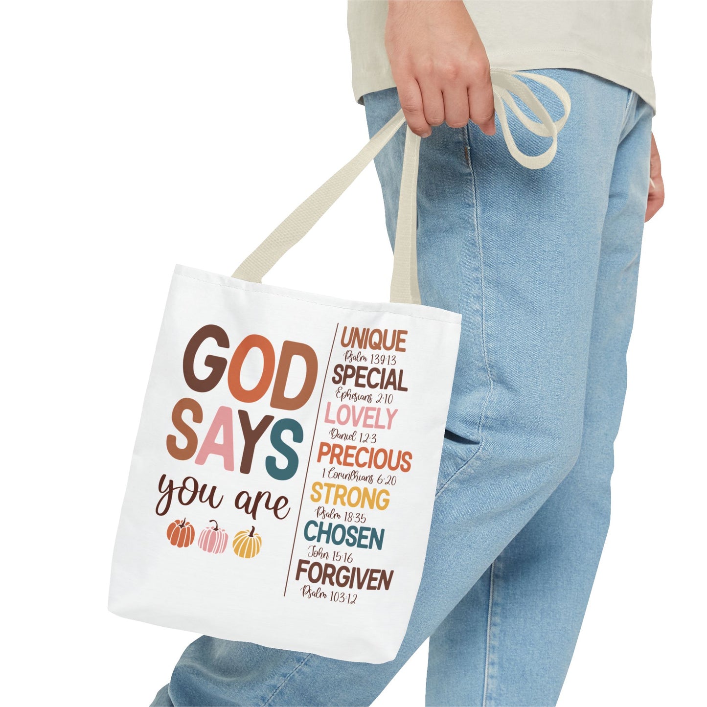 God Says You Are...Inspirational Carryall Tote Bag