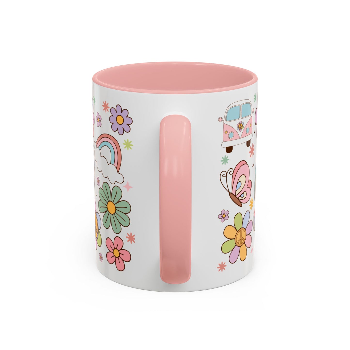 Jesus Fills My Cup Pink & White Accent Coffee Mug