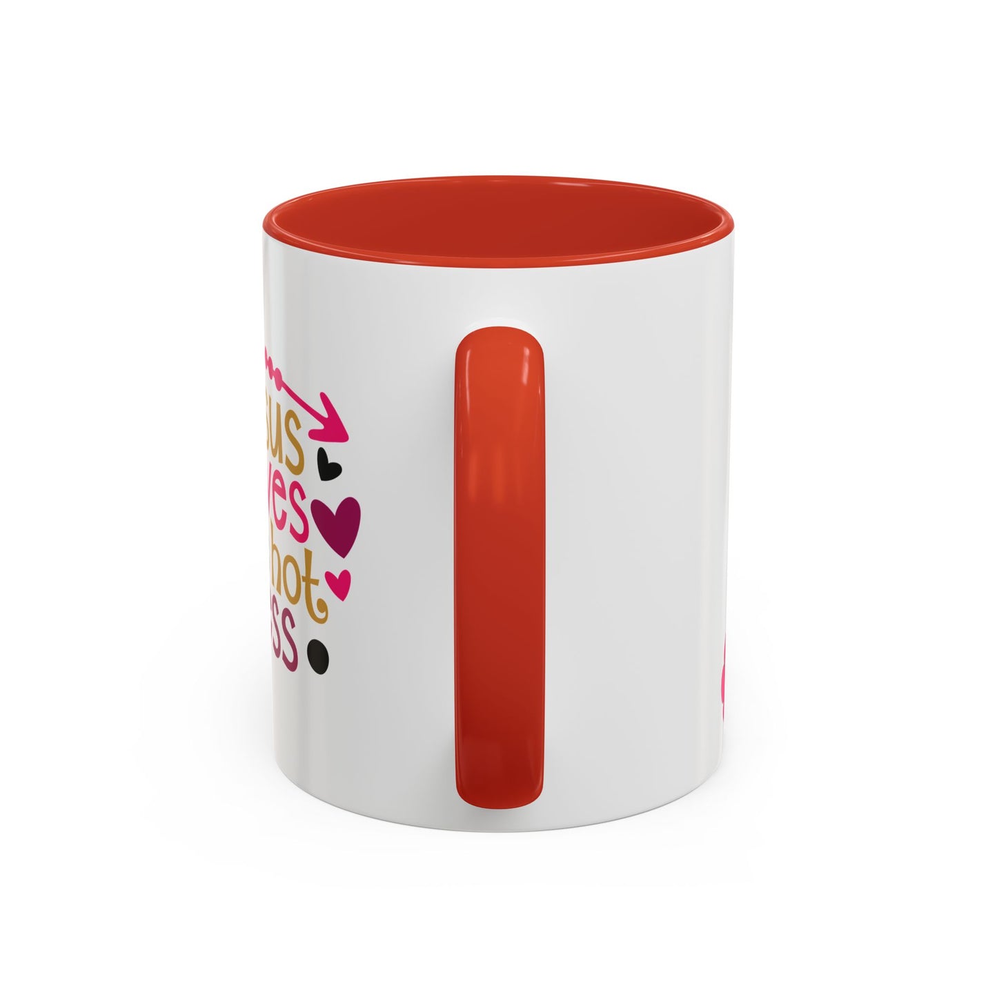 Jesus Loves This Hot Mess Accent Coffee Mug