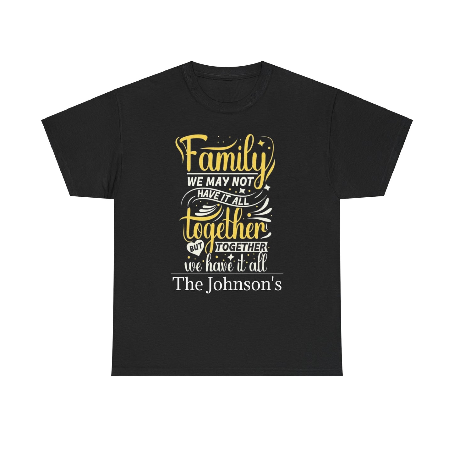 Personalized Family Together Unisex Heavy Cotton Tee