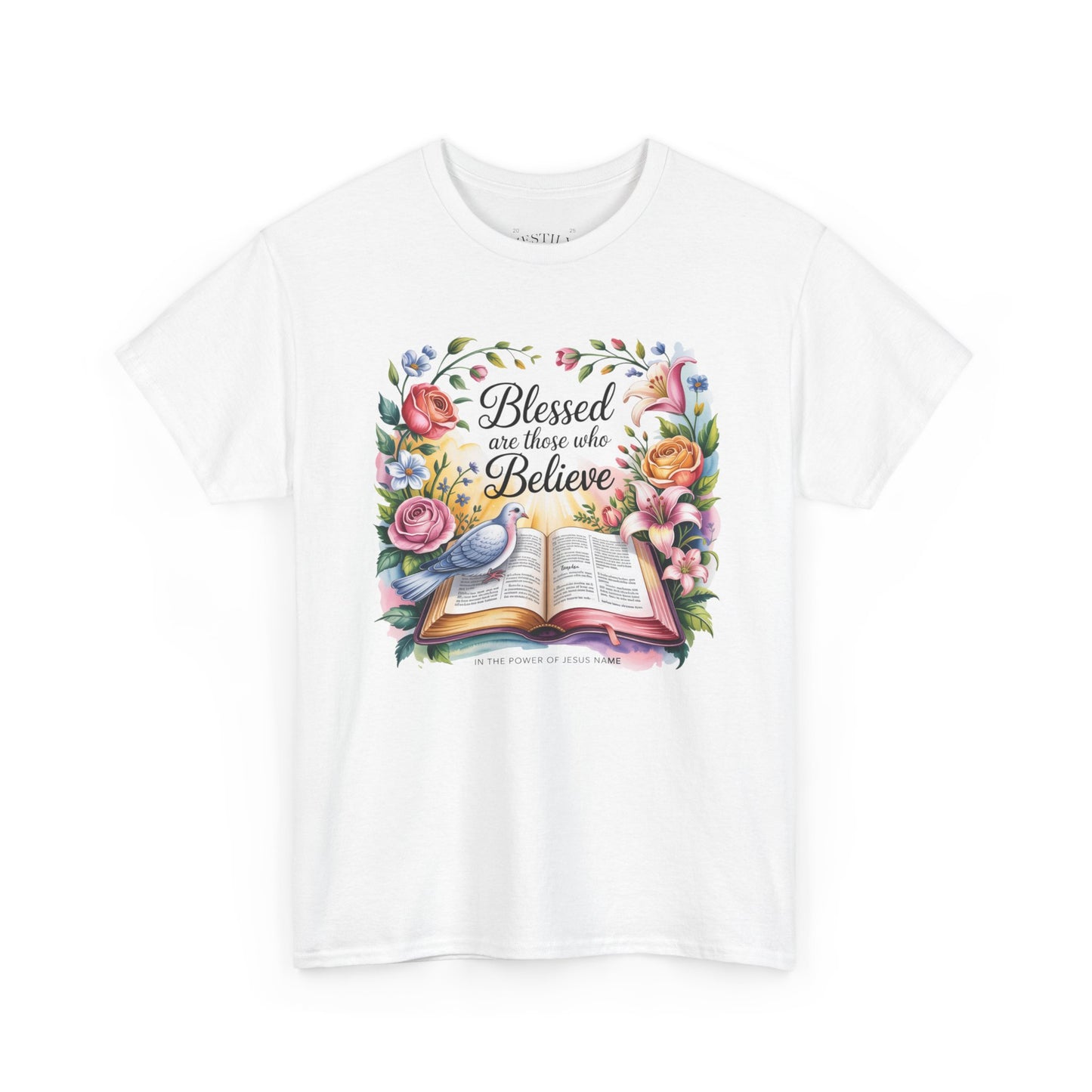 Blessed Heavy Cotton Tee | Inspirational Shirt for Believers, Faith-Based Gift, Christian Apparel, Uplifting T-Shirt