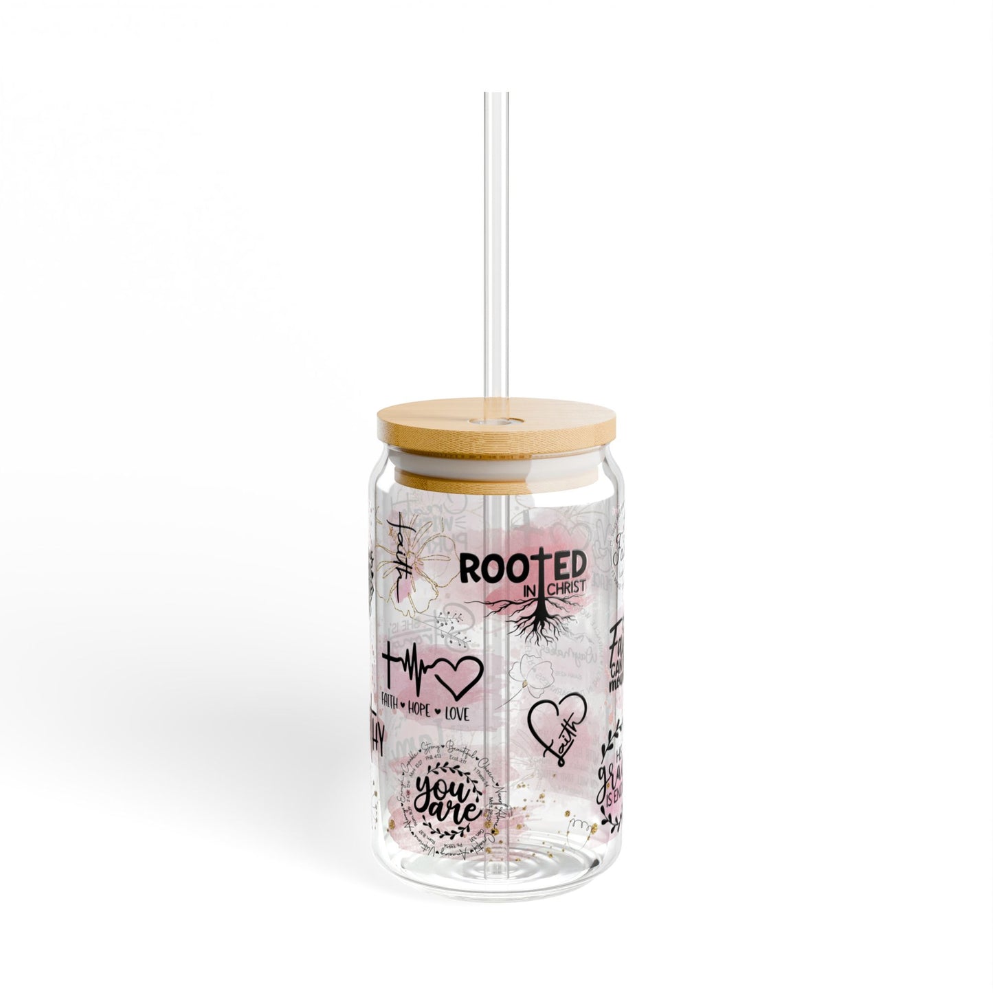 Christian Scripture Sipper Glass Tumbler
