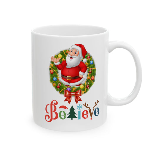 Believe Santa Christmas Ceramic Mug