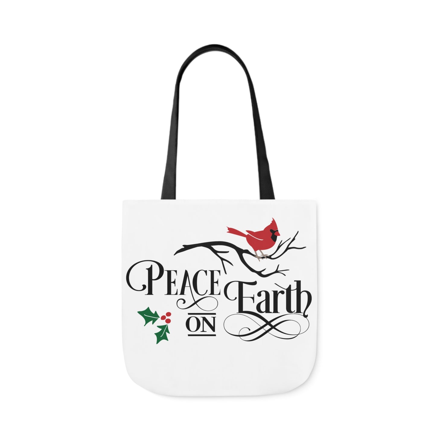 Peace On Earth Polyester Canvas Tote Bag