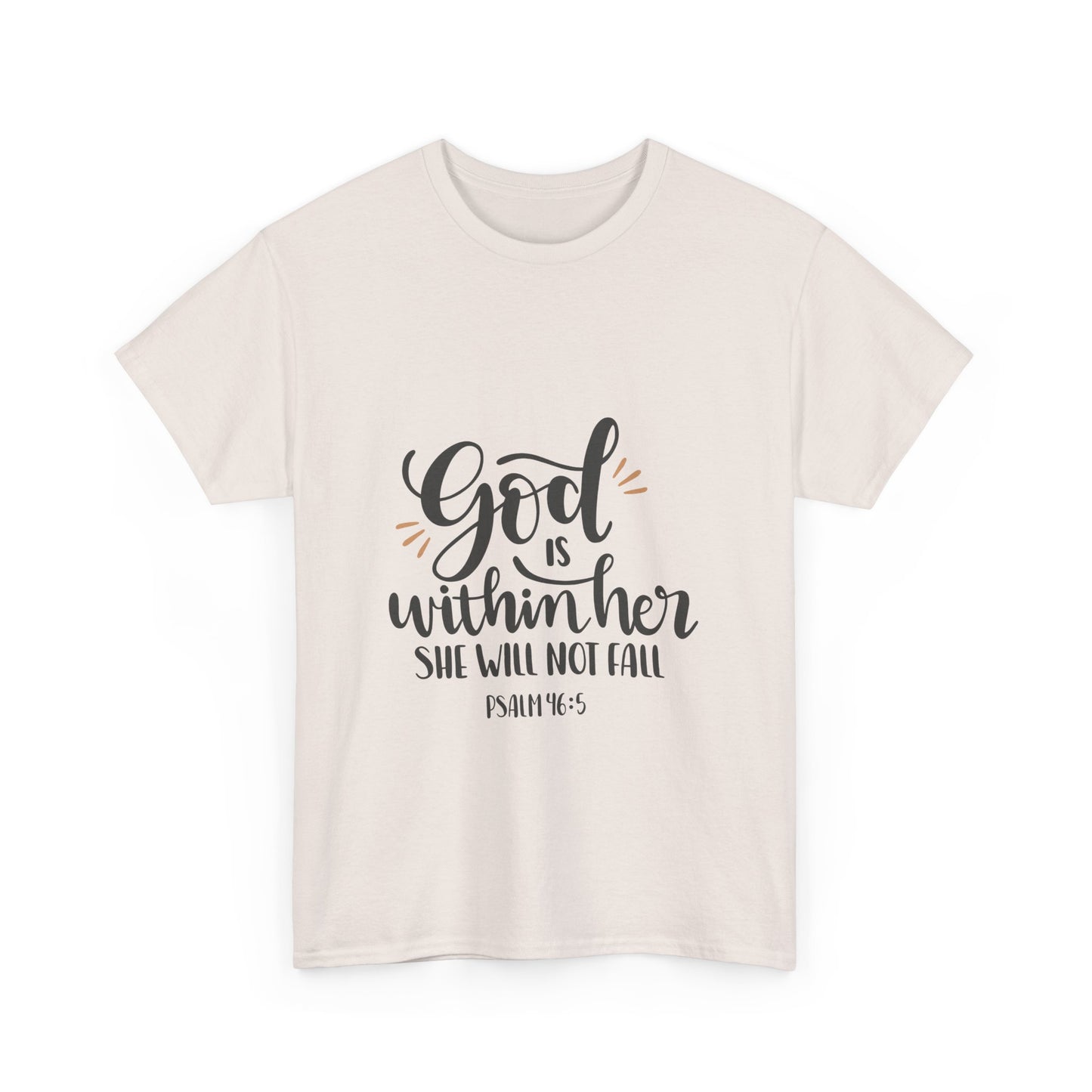 God Is Within Her She Will Not Fall Heavy Cotton Tee