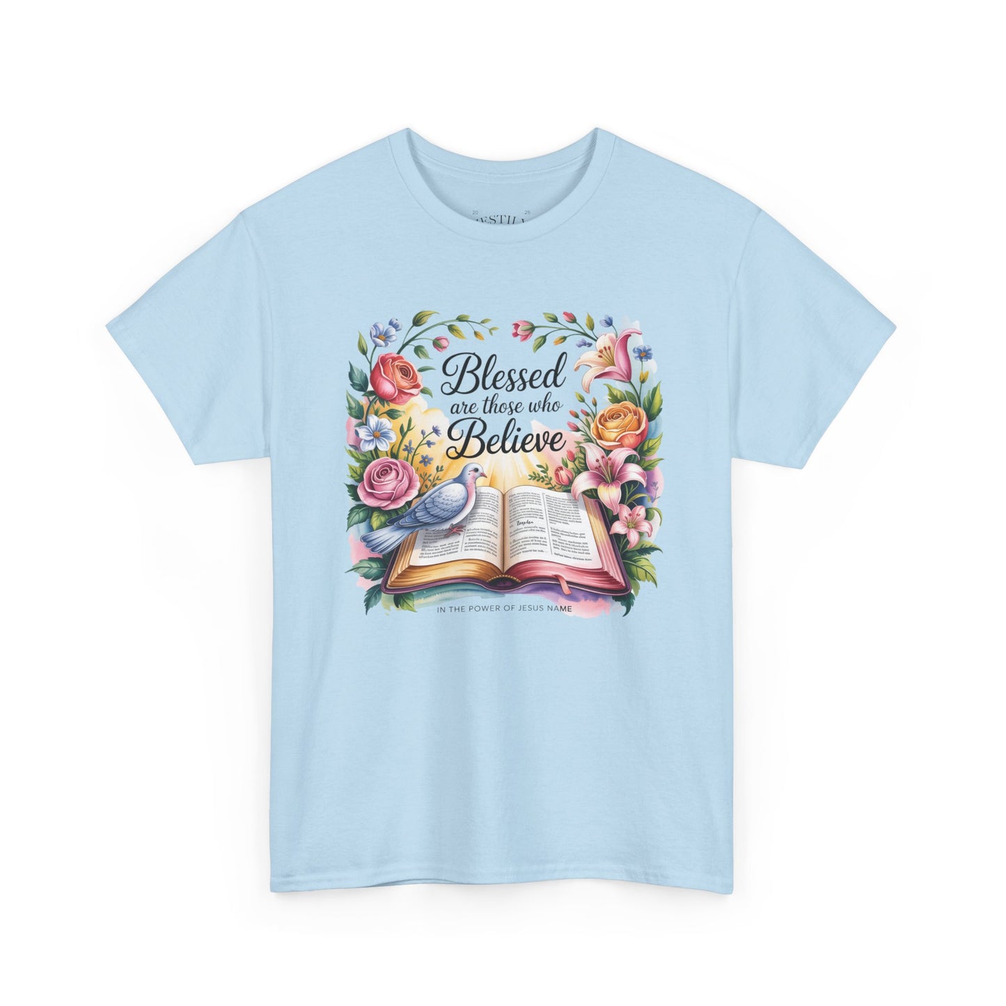 Blessed Heavy Cotton Tee | Inspirational Shirt for Believers, Faith-Based Gift, Christian Apparel, Uplifting T-Shirt
