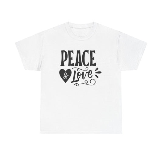 Peace And Love Unisex Heavy Cotton Tee