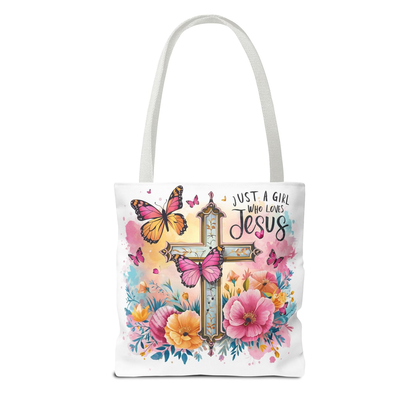 Just A Girl Who Loves Jesus Tote Bag