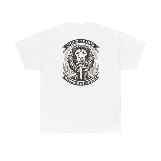 ‘Jesus is King’ & ‘Child of God’ Design Heavy Cotton Tee Christian T-Shirt
