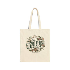 Inspirational Canvas Tote Bag - Walk by Faith | Eco-Friendly Bag for Shopping, Gym, Beach, Gifts, Everyday Use