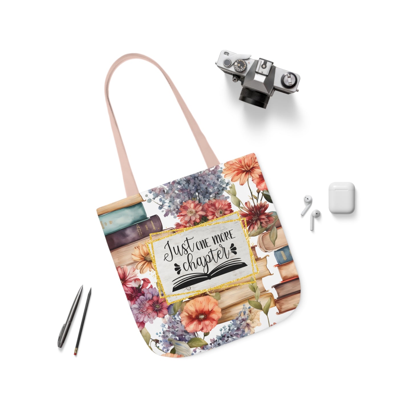 Just One More Chapter Polyester Canvas Tote Bag