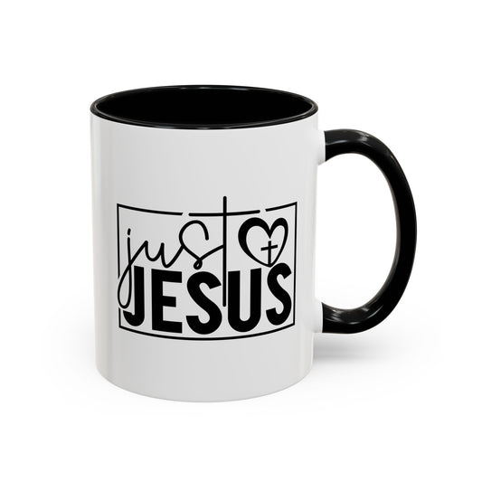 Just Jesus Heart Accent Coffee Mug