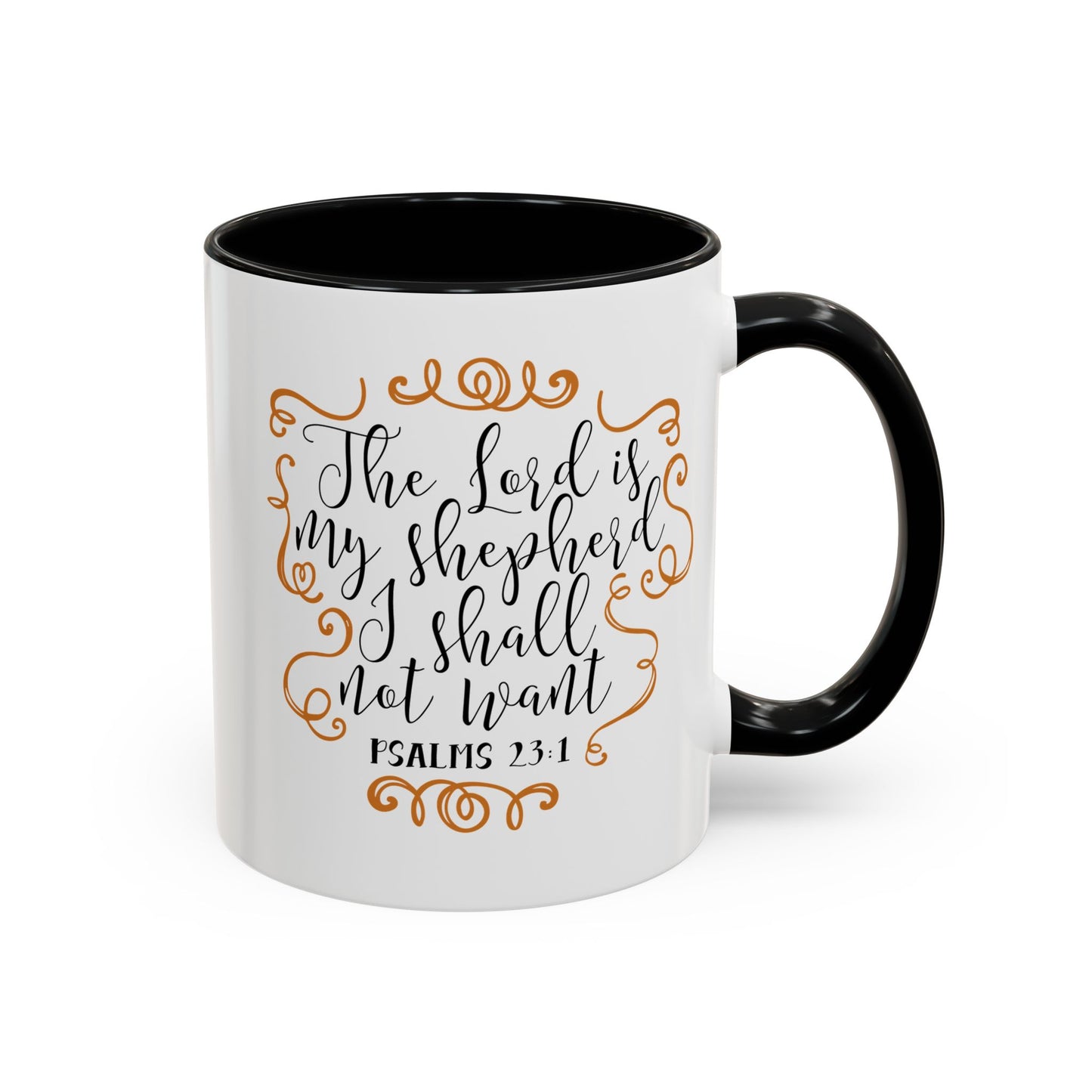 The Lord Is My Shepherd I Shall Not Want Accent Coffee Mug