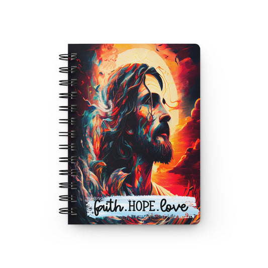 Jesus Faith Hope Love Spiral Bound Journal