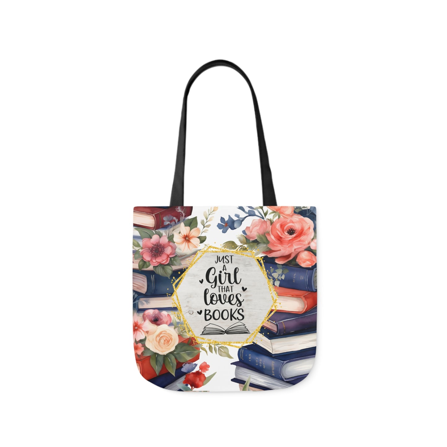 Just A Girl That Loves Books Polyester Canvas Tote Bag