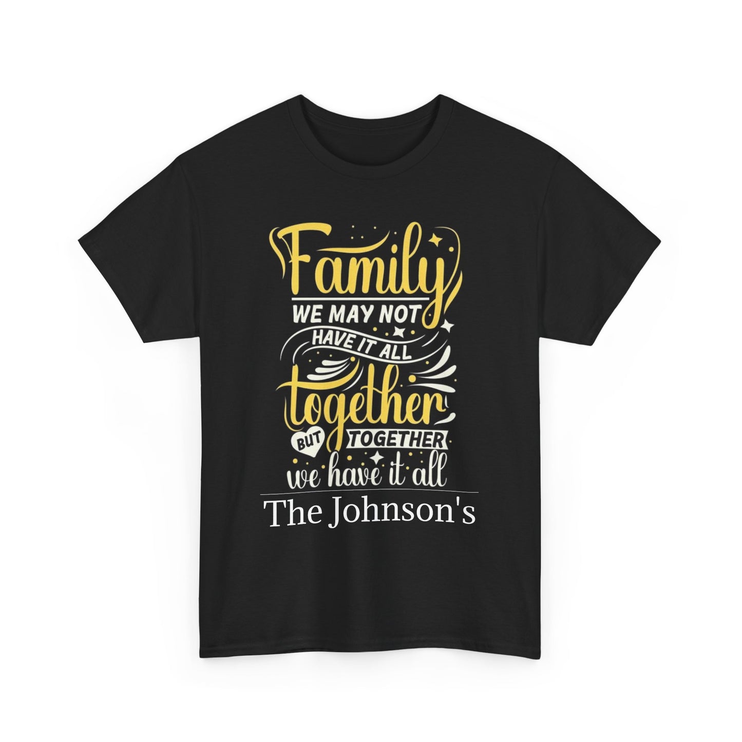 Personalized Family Together Unisex Heavy Cotton Tee