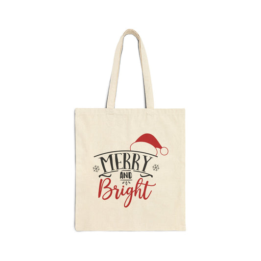 Merry & Bright Cotton Canvas Tote Bag