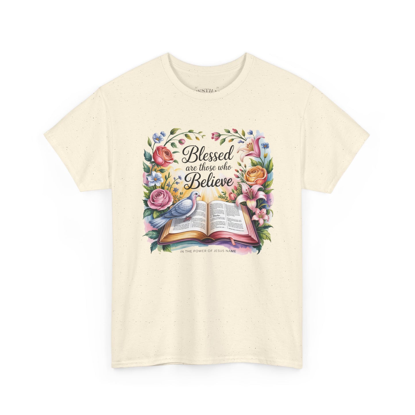 Blessed Heavy Cotton Tee | Inspirational Shirt for Believers, Faith-Based Gift, Christian Apparel, Uplifting T-Shirt