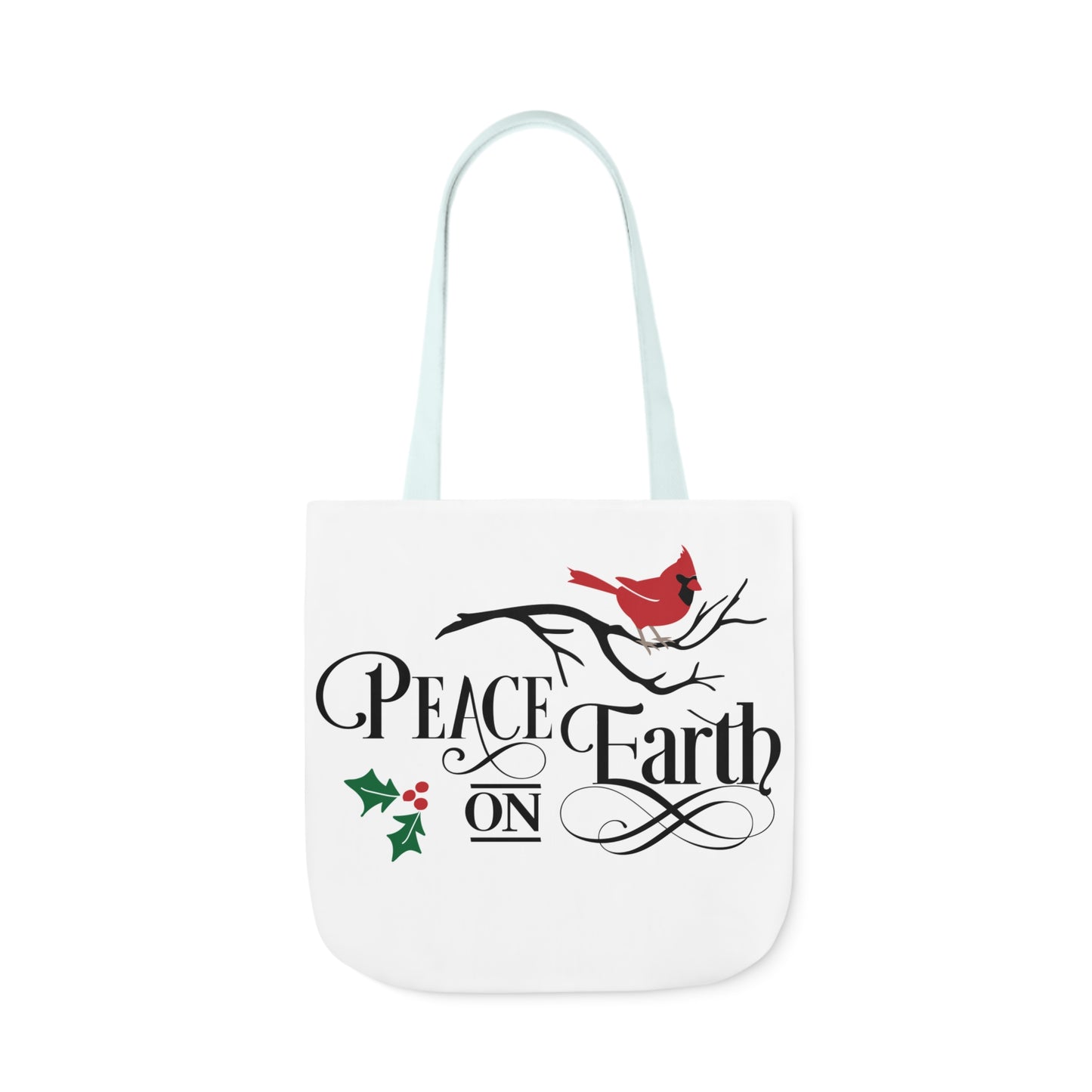 Peace On Earth Polyester Canvas Tote Bag