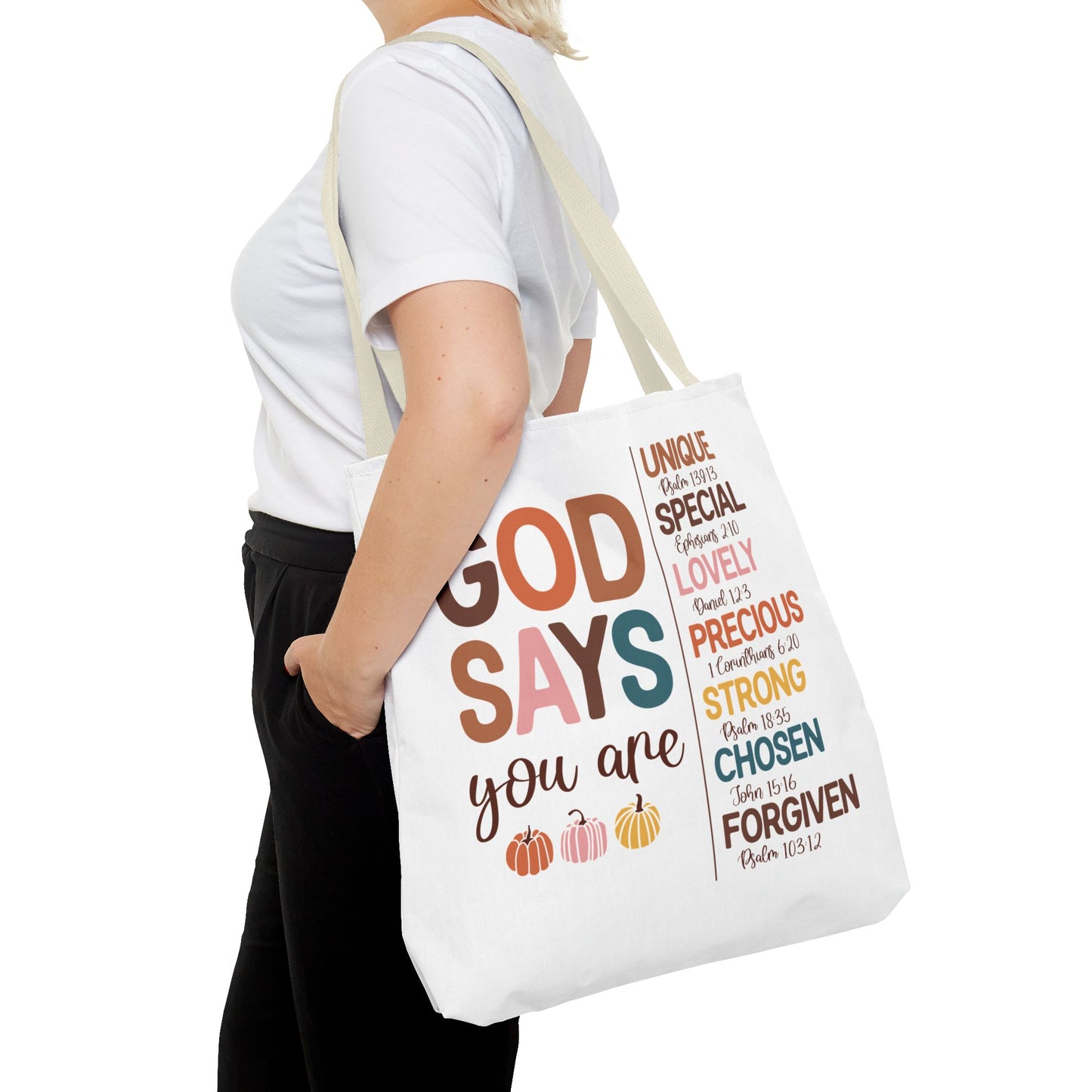 God Says You Are...Inspirational Carryall Tote Bag