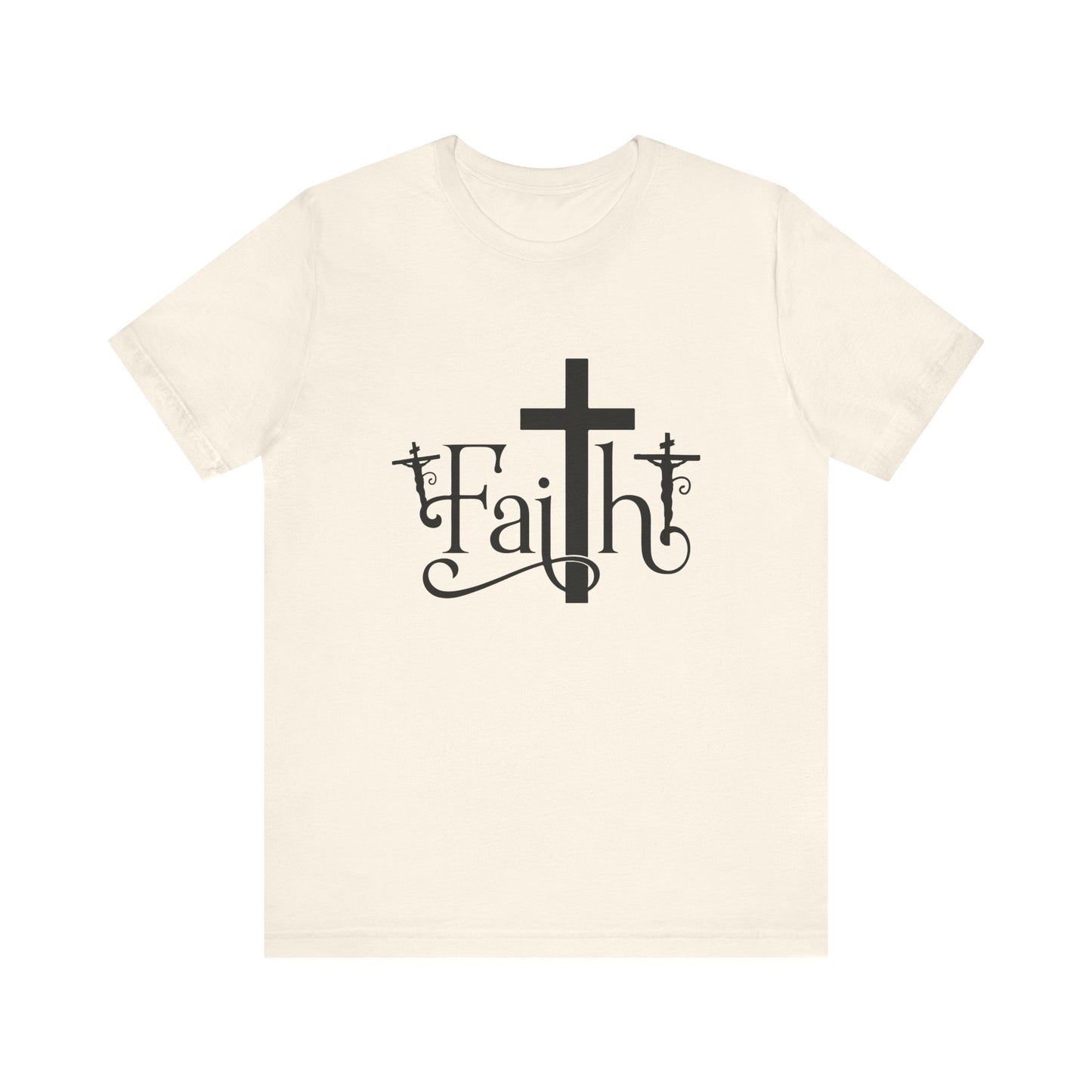 Faith Cross Unisex Jersey Short Sleeve Tee