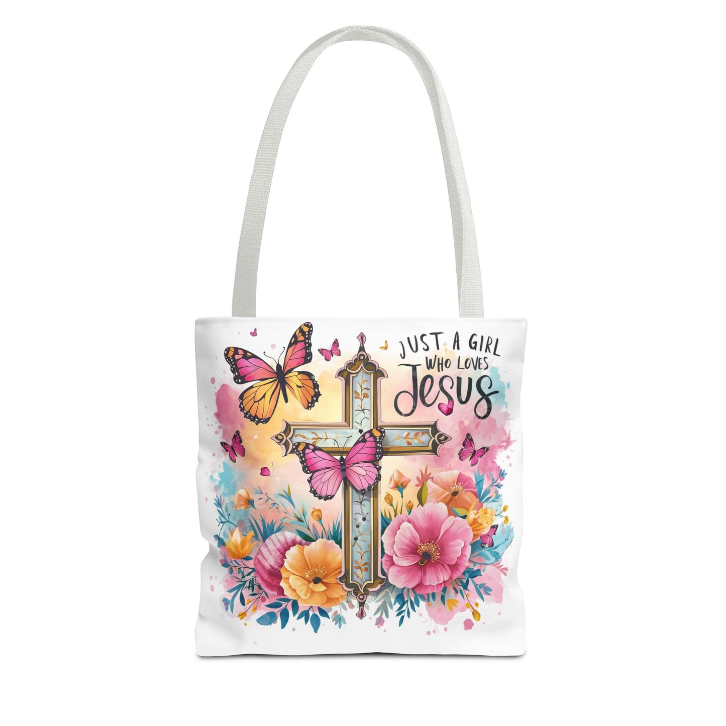 Just A Girl Who Loves Jesus Tote Bag