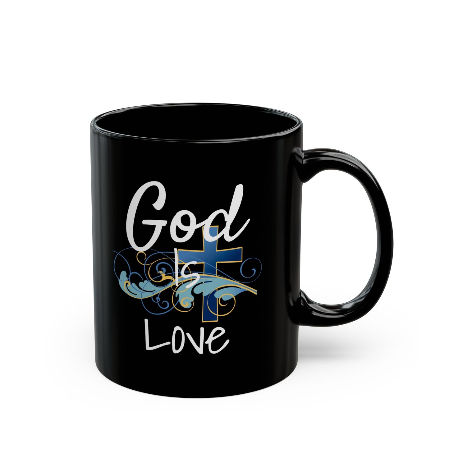 God Is Love 11oz Black Mug