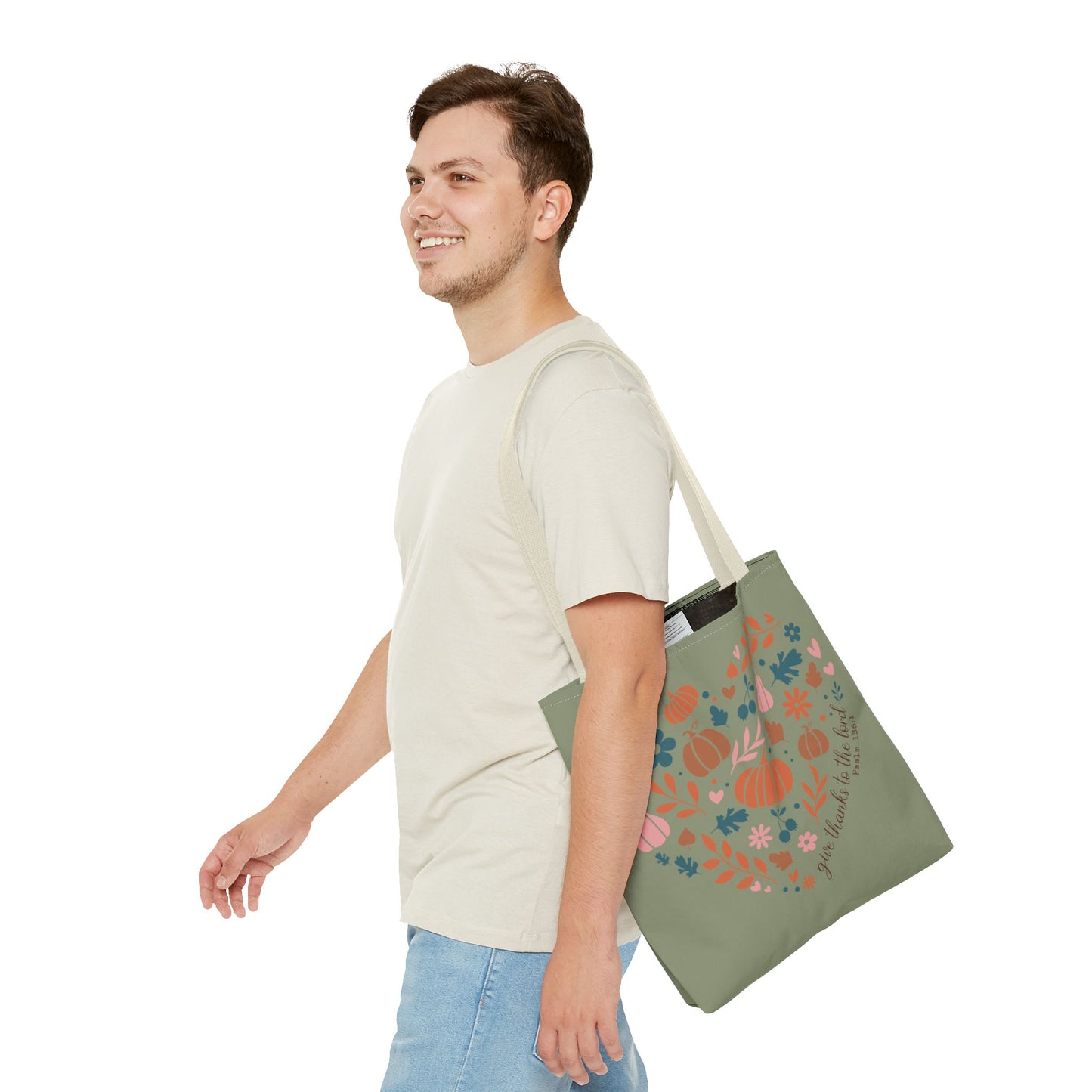 Religious Tote Bag - 'Give Thanks To The Lord' Carryall