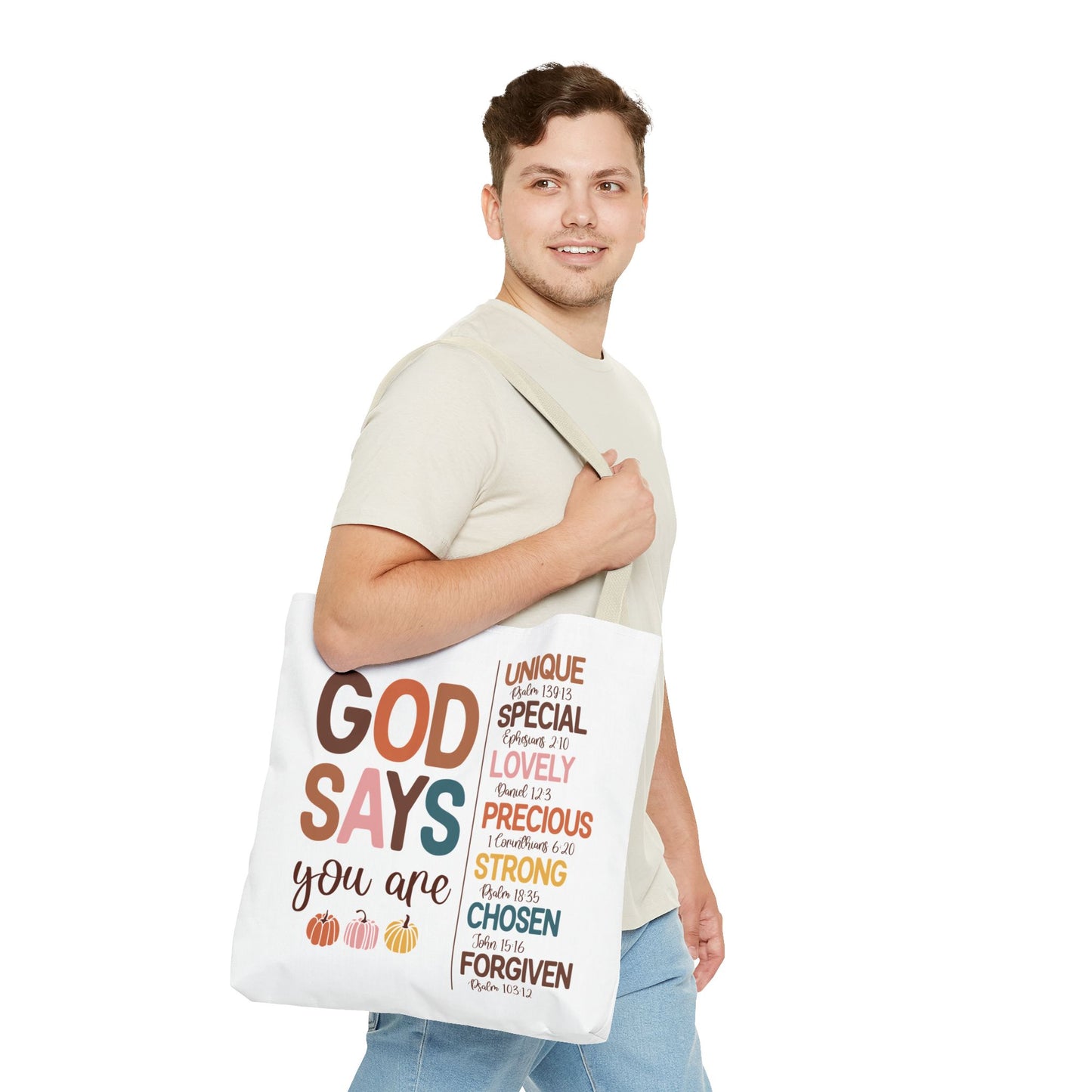 God Says You Are...Inspirational Carryall Tote Bag