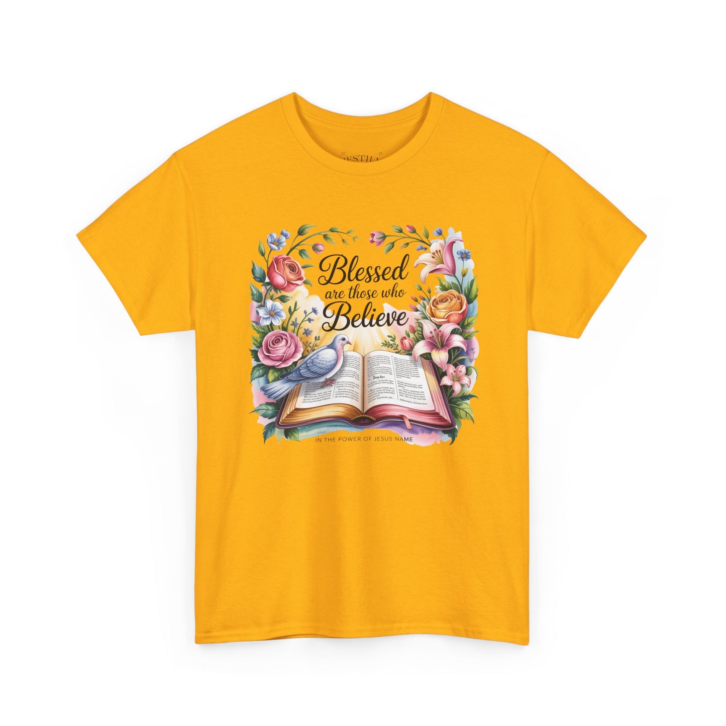 Blessed Heavy Cotton Tee | Inspirational Shirt for Believers, Faith-Based Gift, Christian Apparel, Uplifting T-Shirt