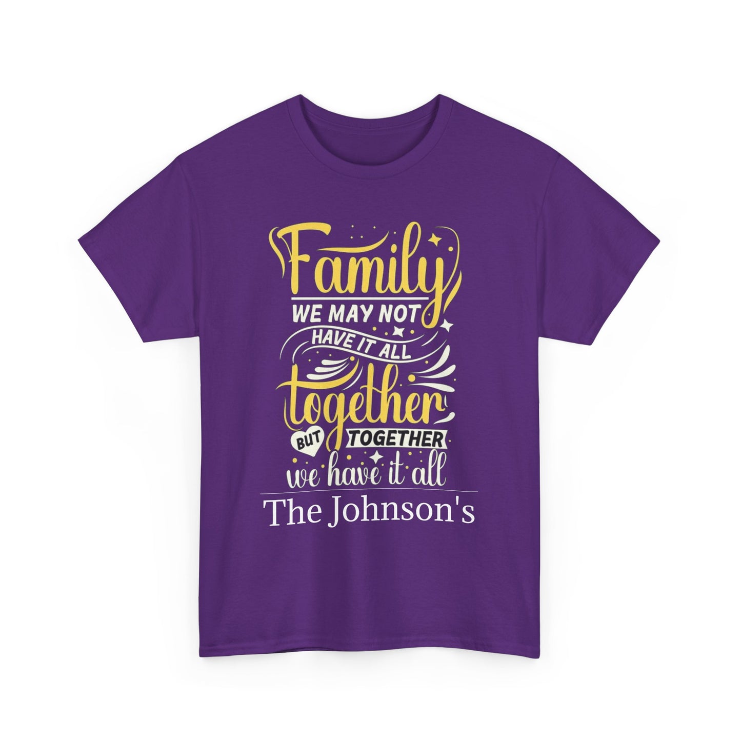 Personalized Family Together Unisex Heavy Cotton Tee