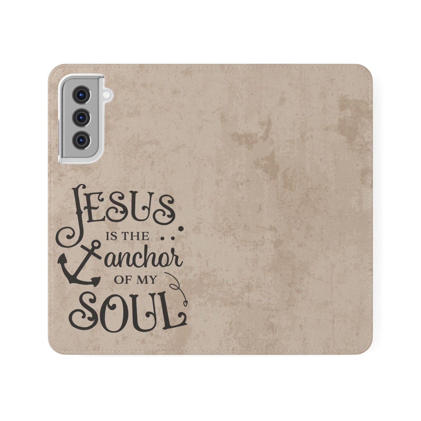 Jesus Flip Case Inspirational iPhone Samsung Wallet, Christian Gift, Faith-Based Accessory, Stylish Protection for Any Occasion