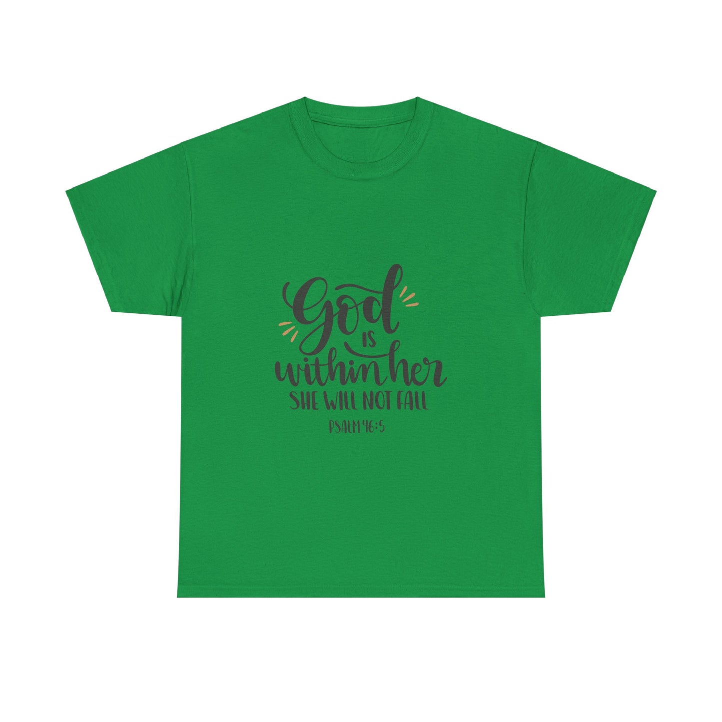 God Is Within Her She Will Not Fall Heavy Cotton Tee