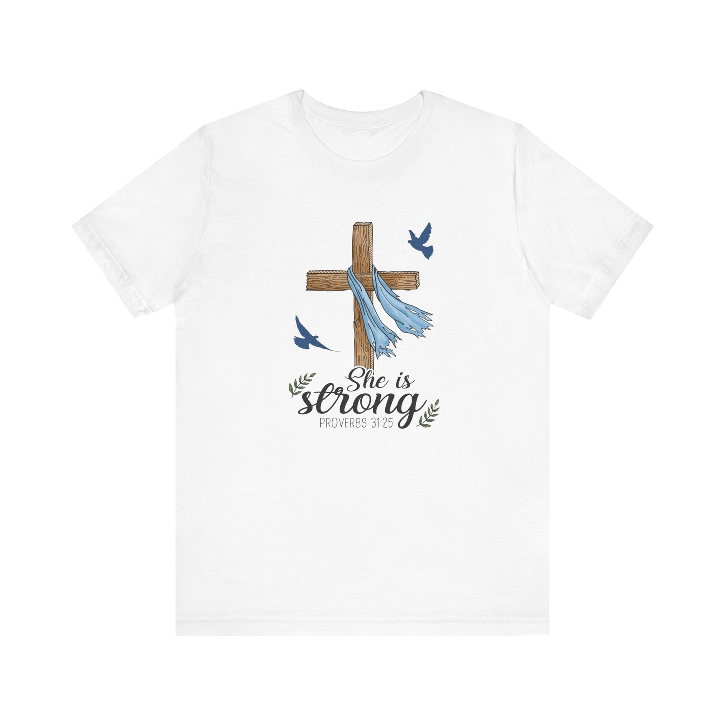 She Is Strong Cross Jersey Short Sleeve Tee