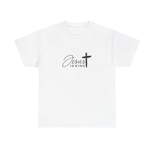 ‘Jesus is King’ & ‘Child of God’ Design Heavy Cotton Tee Christian T-Shirt