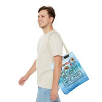 Scripture Blue Tie Dye Tote Bag